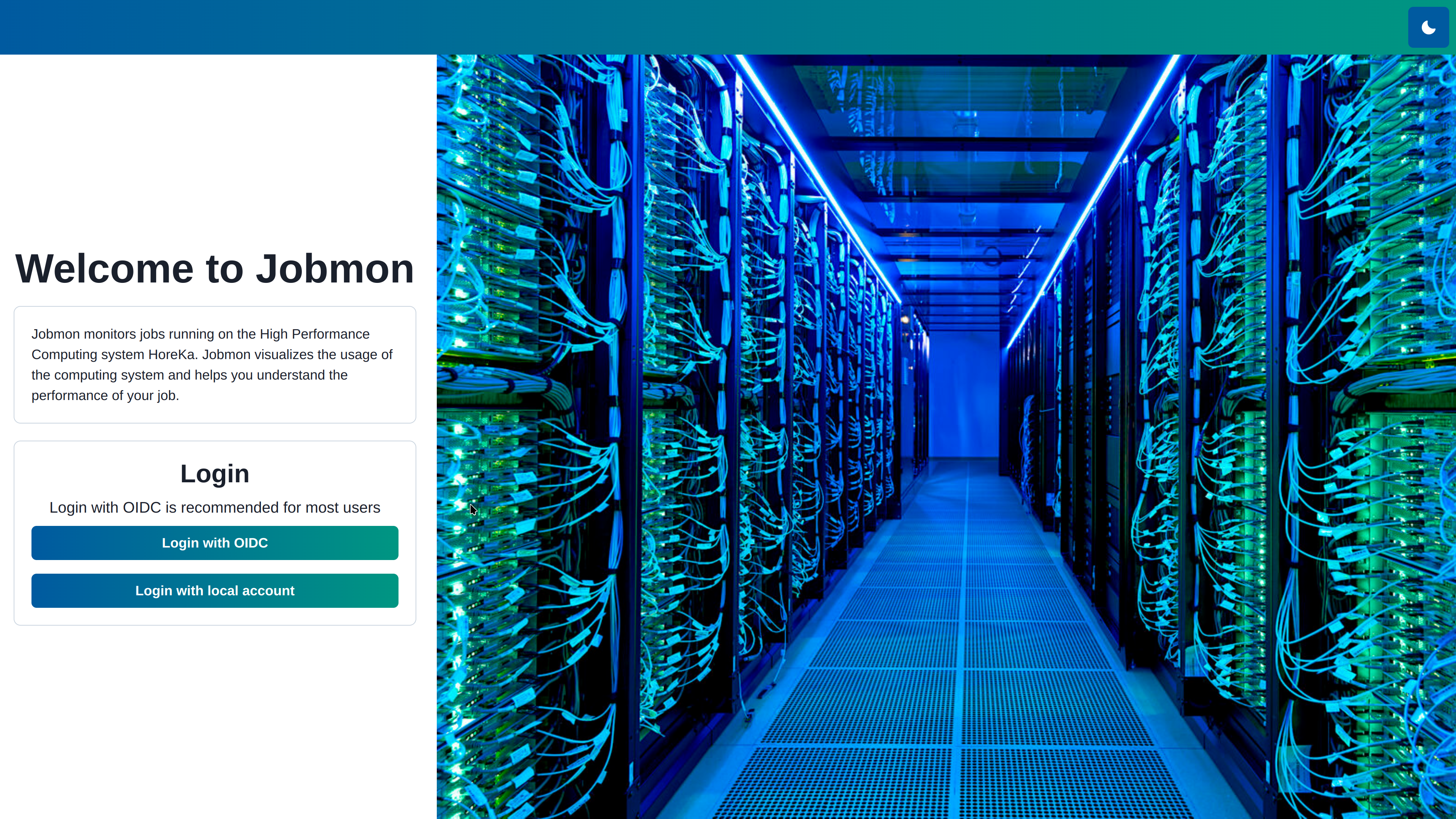 login page